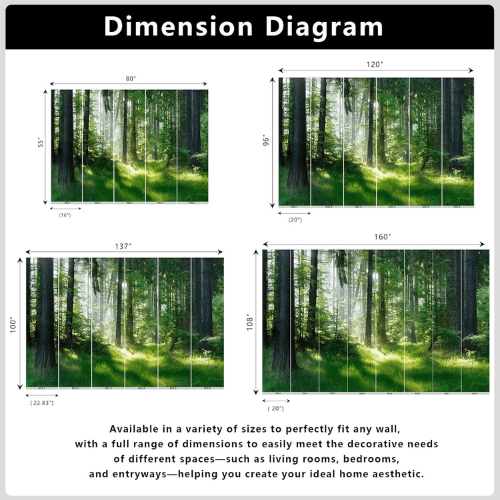 Woodland Forest Landscape Wall Mural