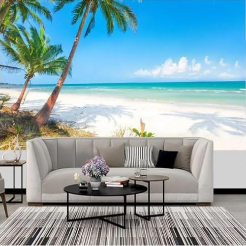 Vibee House Tropical Coconut Tree & Sea View Wall Mural