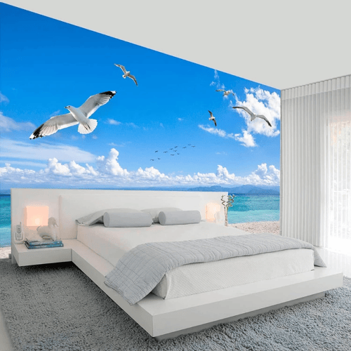 Vibee House Tropical Coconut Tree & Sea View Wall Mural