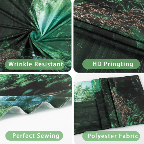 Green Forest Tree Cave Wall Tapestry – Nature Landscape Mural Backdrop