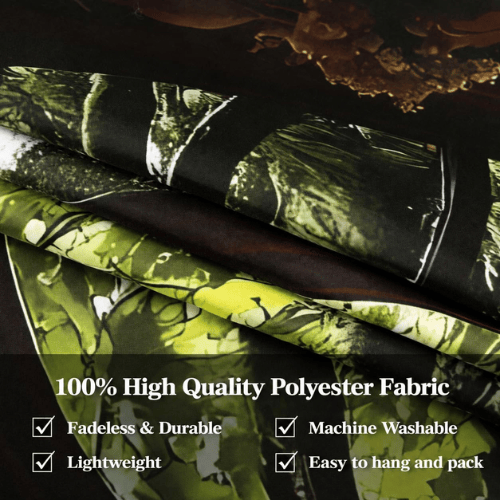 Green Forest Tree Cave Wall Tapestry – Nature Landscape Mural Backdrop